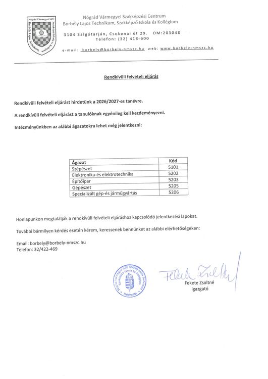 Rendkivüli felvételi eljárás